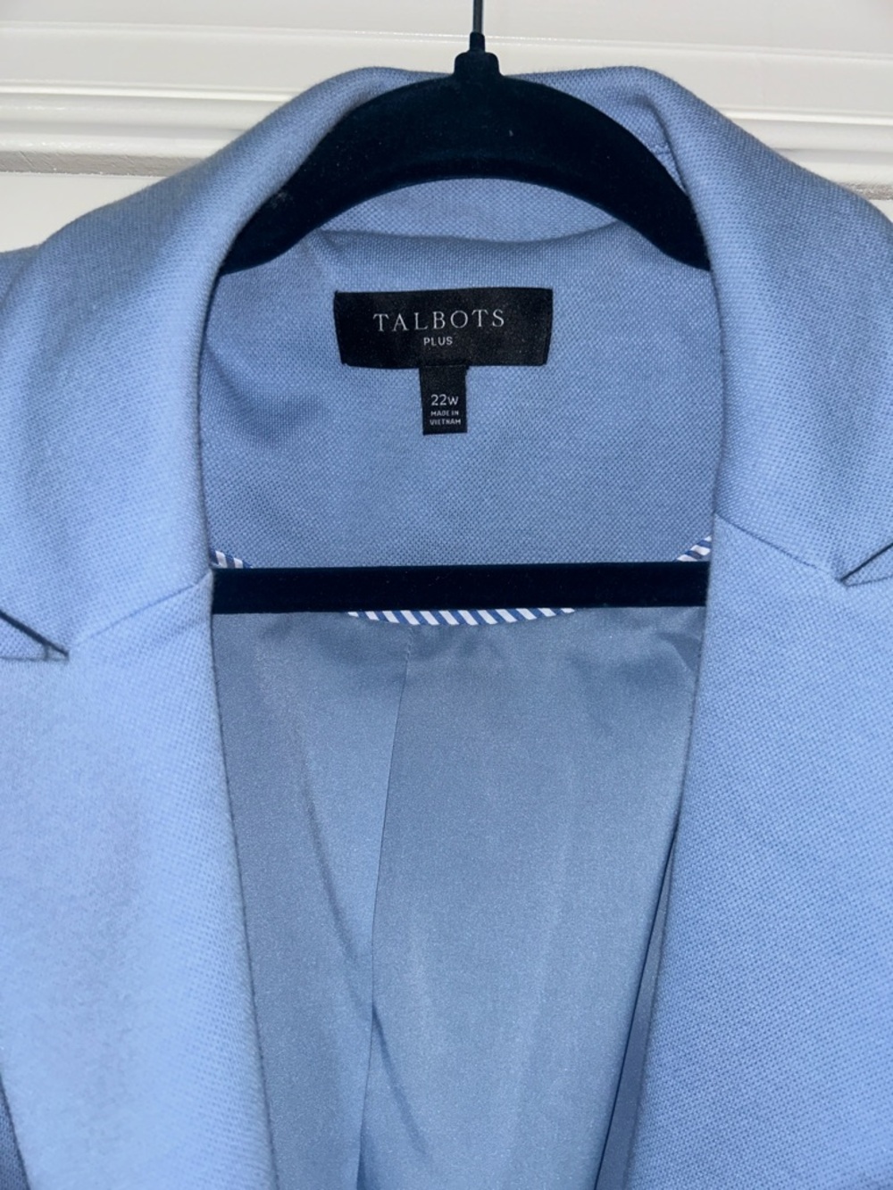 NWOT Talbots Powder Blue Single-Button Blazer - Picture 3 of 7